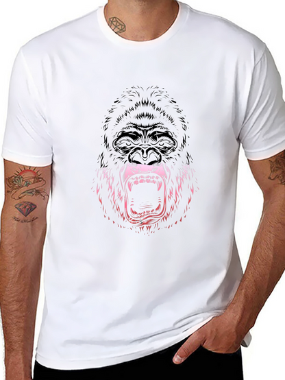 Mens Graphic Tee - Gorilla Design - Black