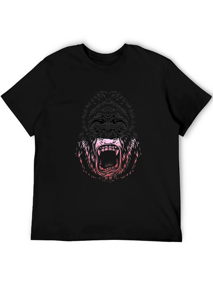 Mens Graphic Tee - Gorilla Design - Black