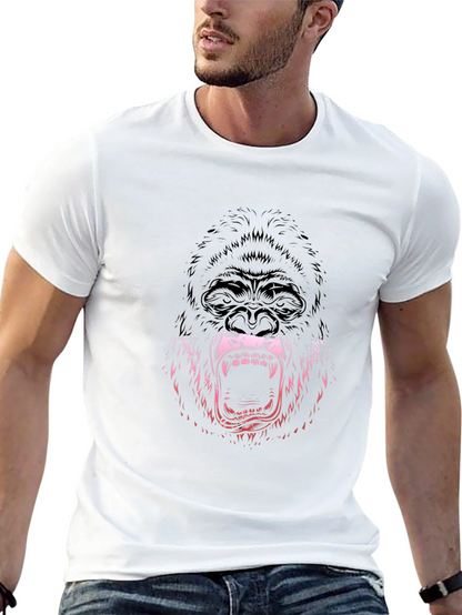 Mens Graphic Tee - Gorilla Design - Black