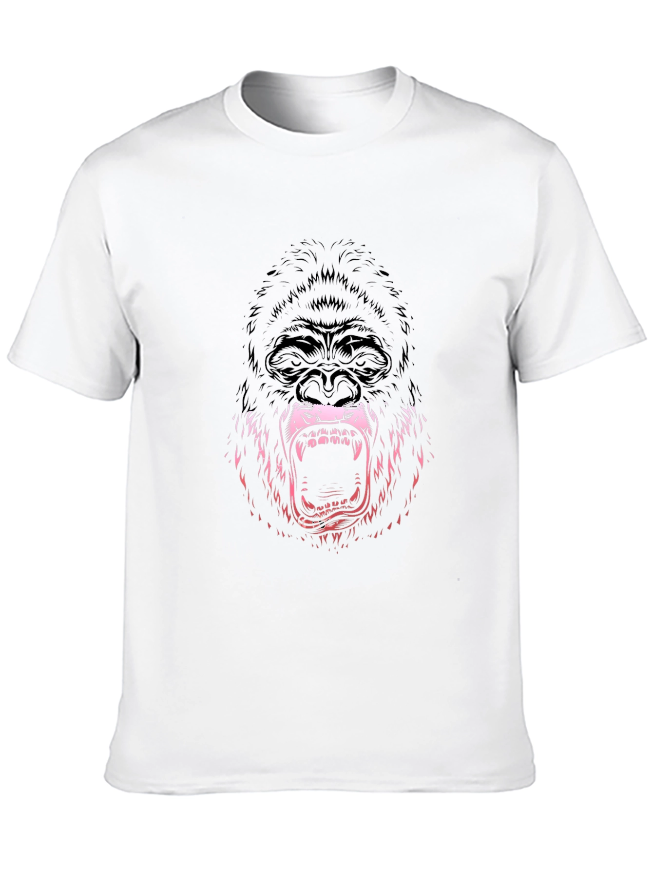 Mens Graphic Tee - Gorilla Design - Black