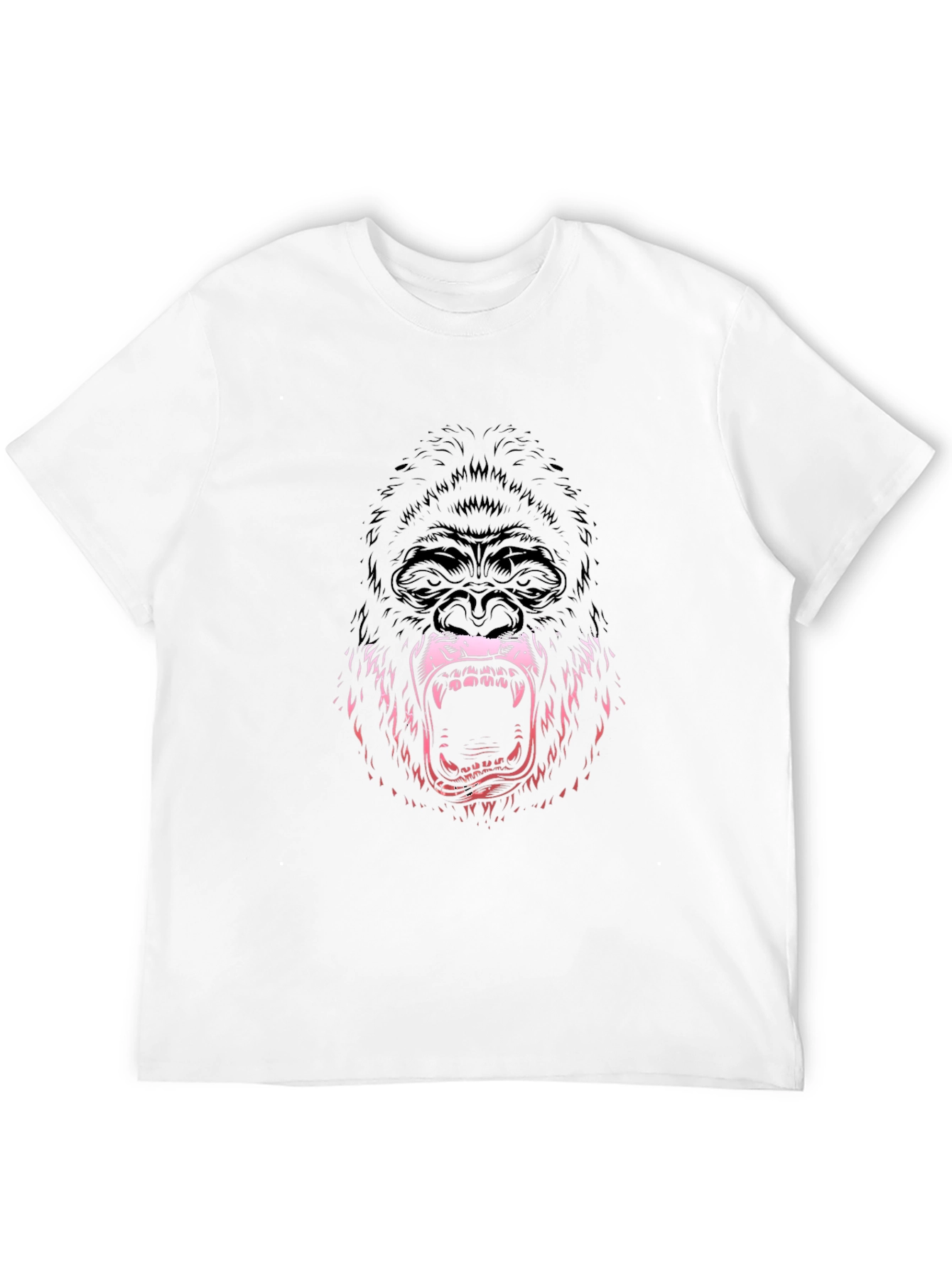 Mens Graphic Tee - Gorilla Design - Black