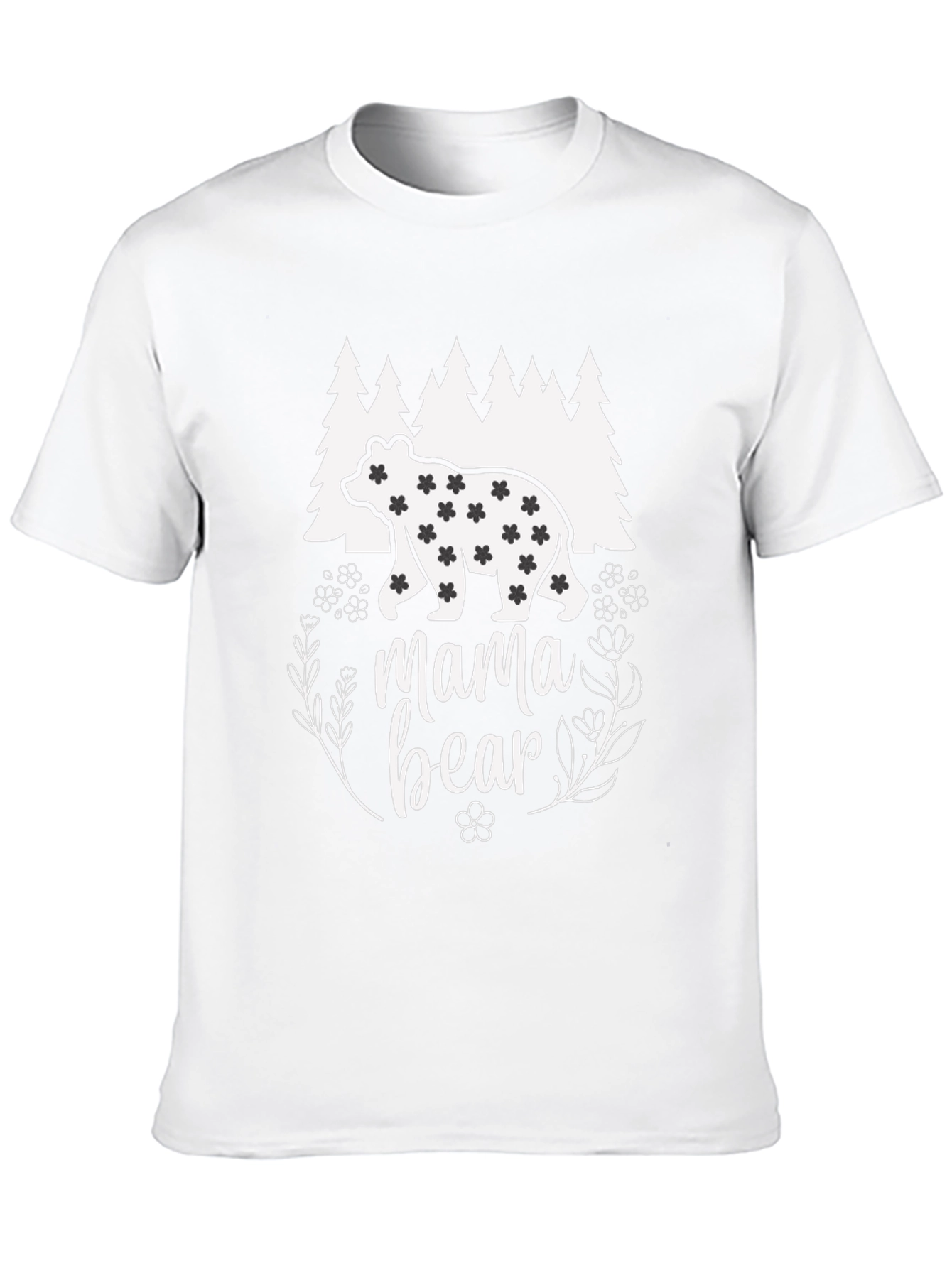 Mama Bear Graphic T-Shirt - Black
