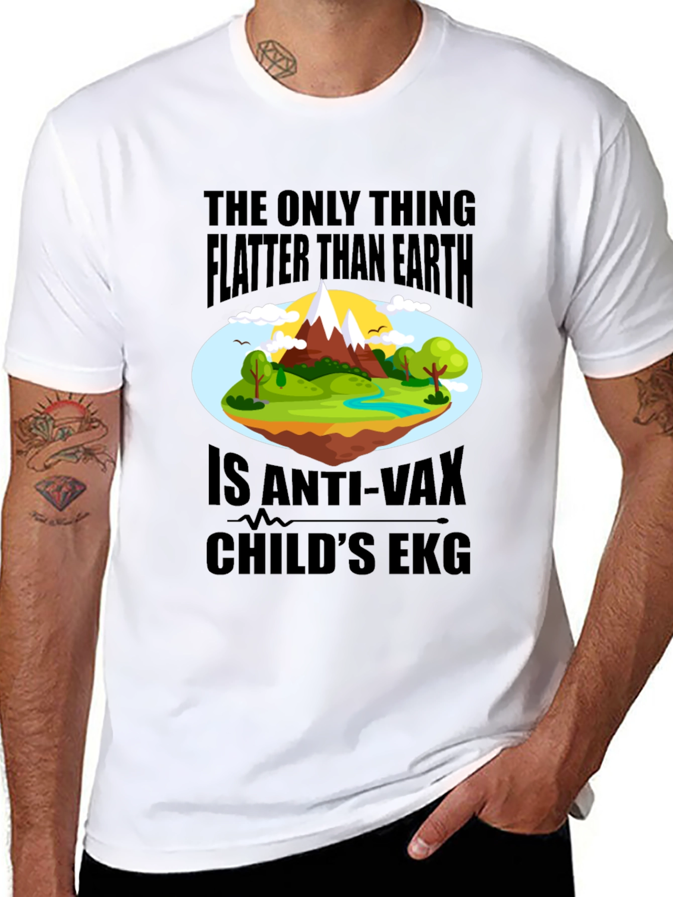 Anti-Vax Childs EKG T-Shirt