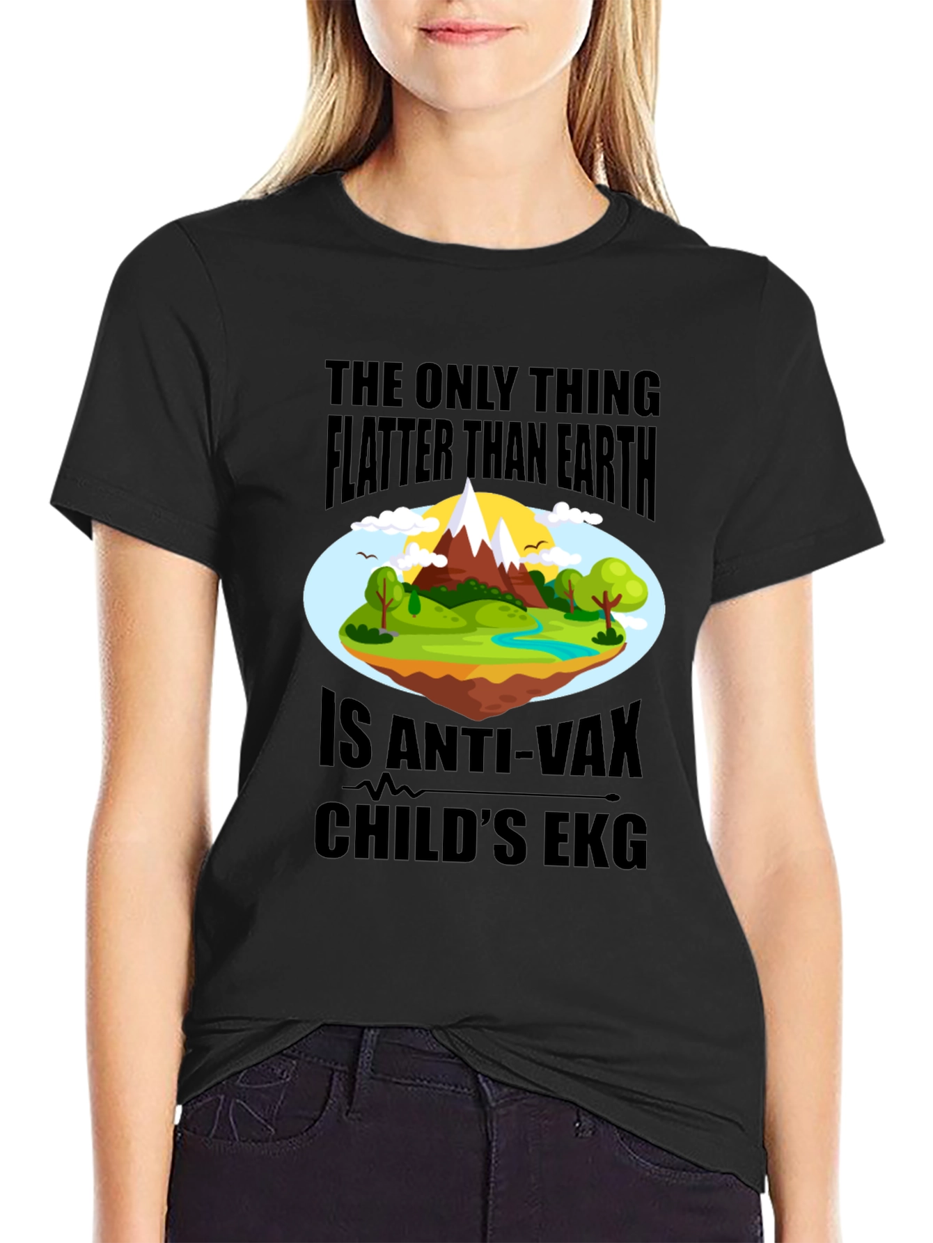 Anti-Vax Childs EKG T-Shirt