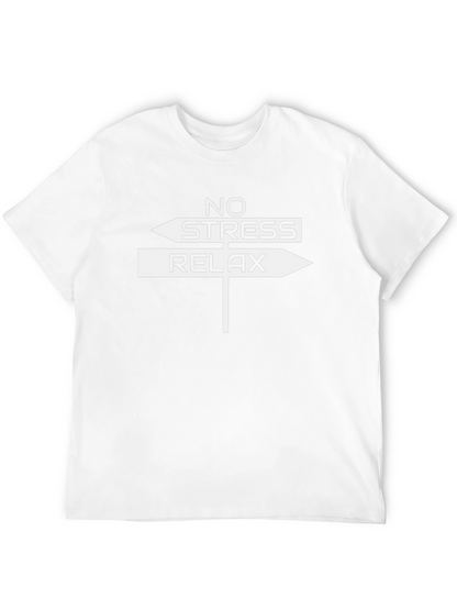 No Stress Relax T-Shirt - Black Cotton Tee