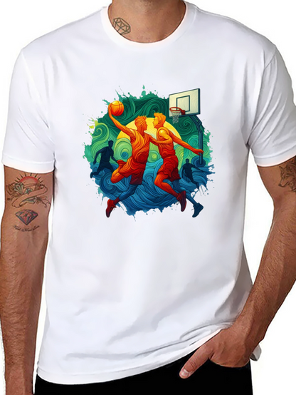 Basketball Graphic Tee - Slam Dunk Style