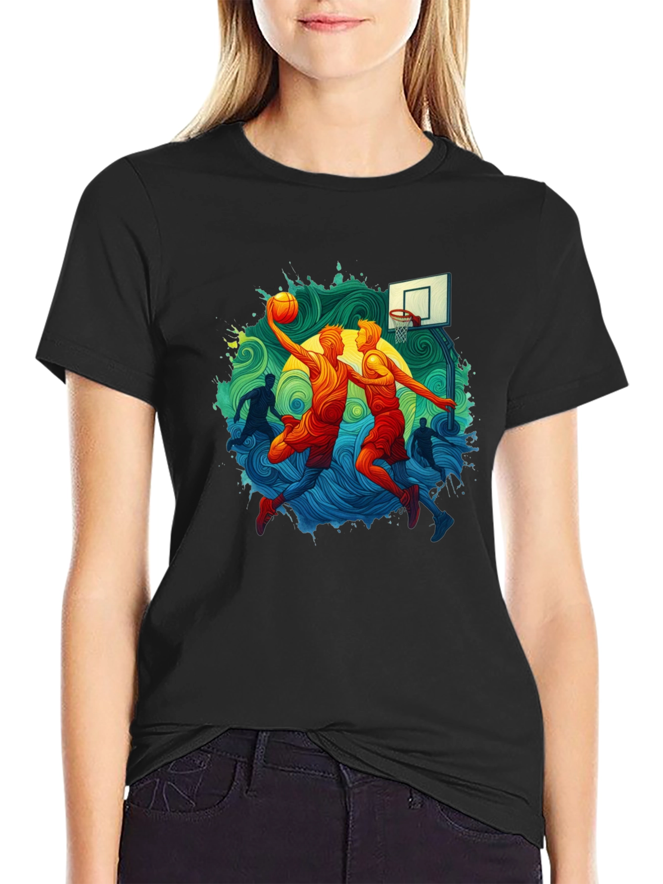 Basketball Graphic Tee - Slam Dunk Style
