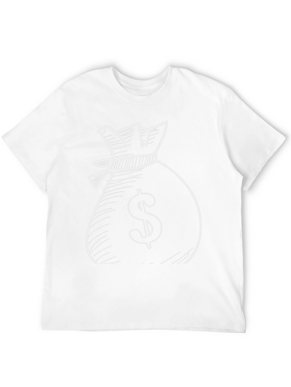 Money Bag Graphic Tee - Black Cotton T-Shirt