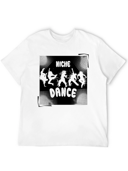 Niche Dance Graphic Tee - Black Cotton Blend T-Shirt
