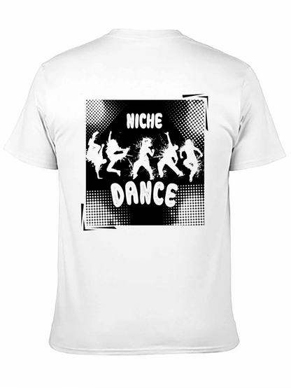 Niche Dance Graphic Tee - Black Cotton Blend T-Shirt