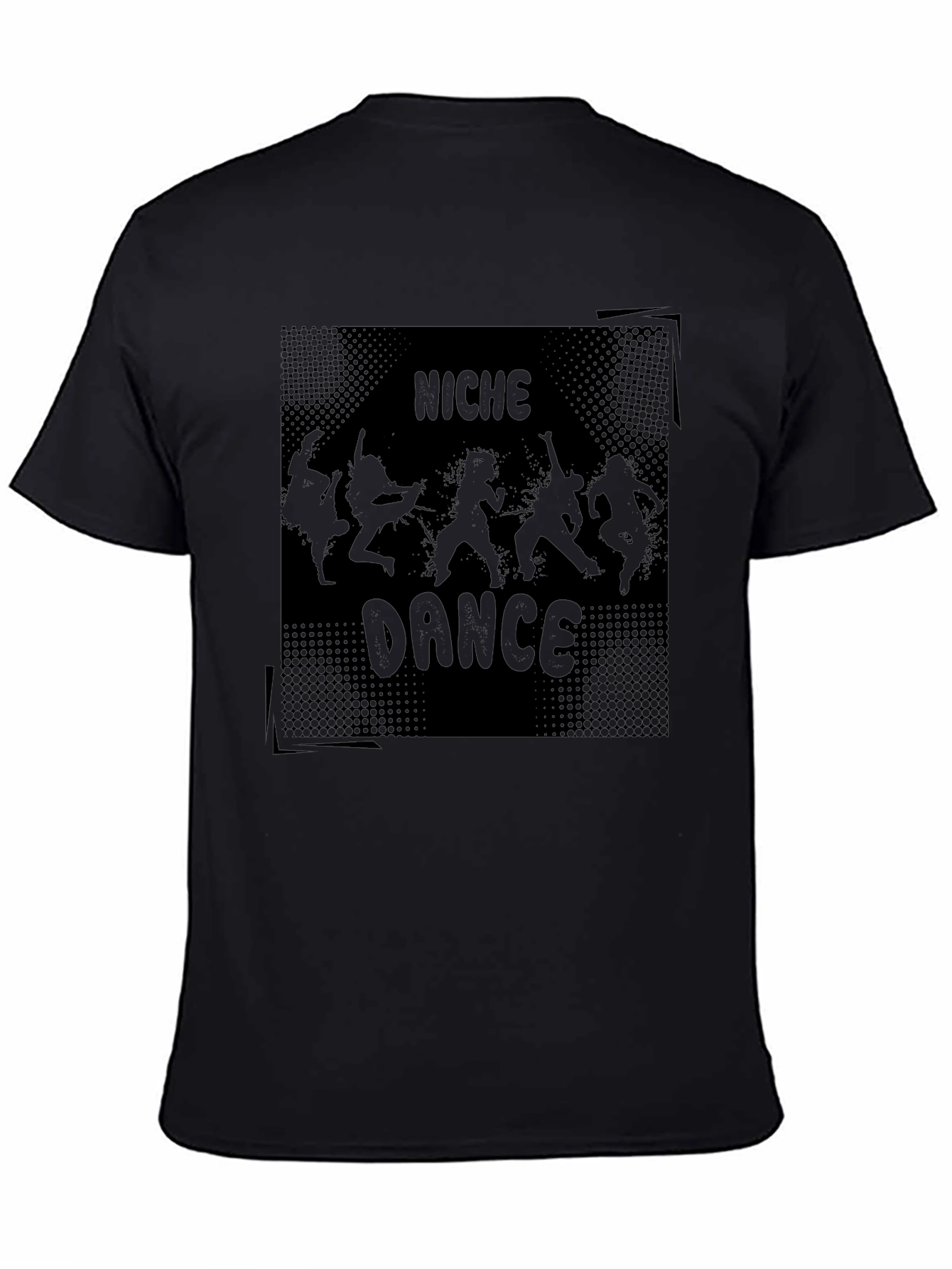 Niche Dance Graphic Tee - Black Cotton Blend T-Shirt
