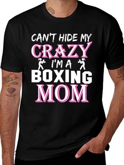 Crazy Boxing Mom Graphic T-Shirt