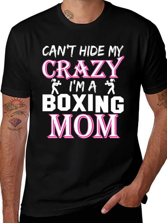 Crazy Boxing Mom Graphic T-Shirt