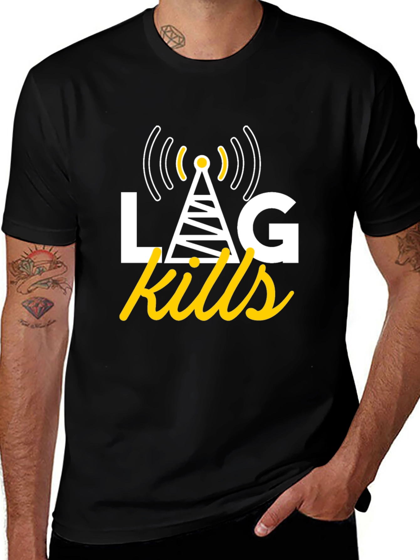 LAG Kills T-Shirt: Gamer Humor Apparel