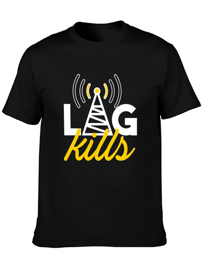 LAG Kills T-Shirt: Gamer Humor Apparel