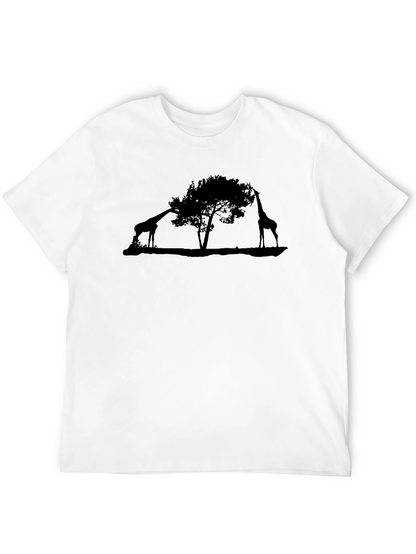 Giraffe Silhouette Graphic Tee
