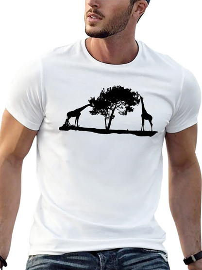 Giraffe Silhouette Graphic Tee