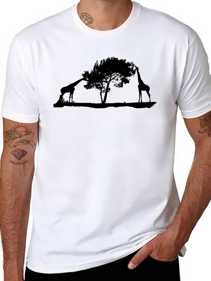 Giraffe Silhouette Graphic Tee
