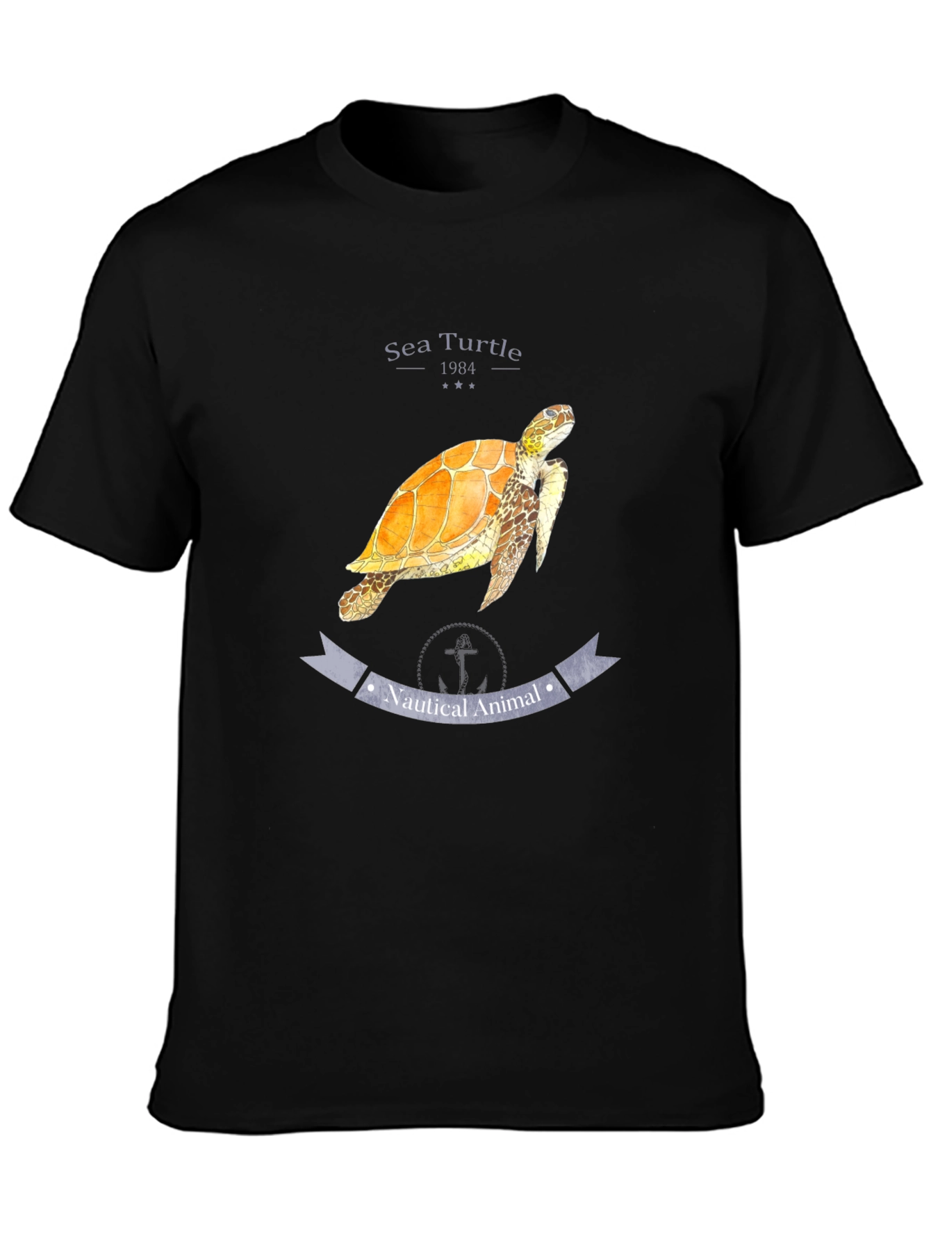 Sea Turtle Nautical Animal Graphic T-Shirt