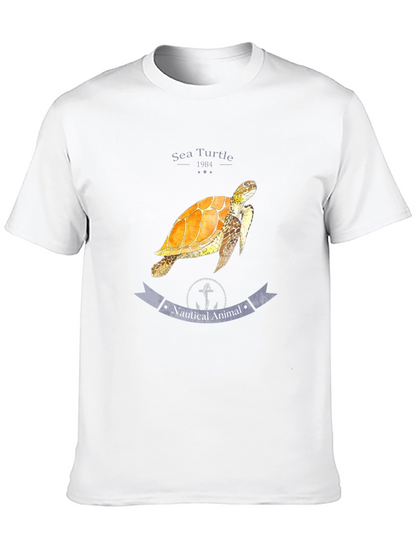 Sea Turtle Nautical Animal Graphic T-Shirt