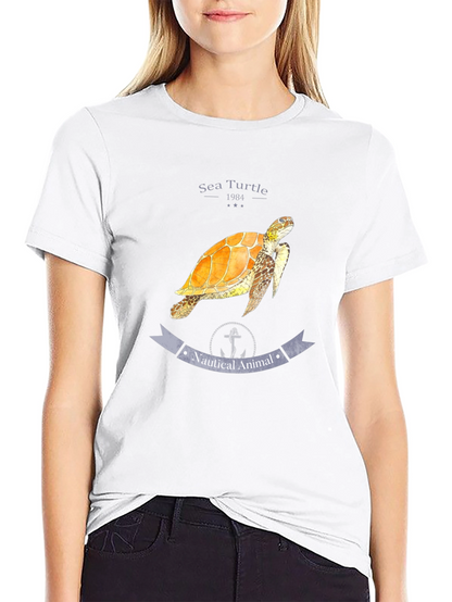 Sea Turtle Nautical Animal Graphic T-Shirt