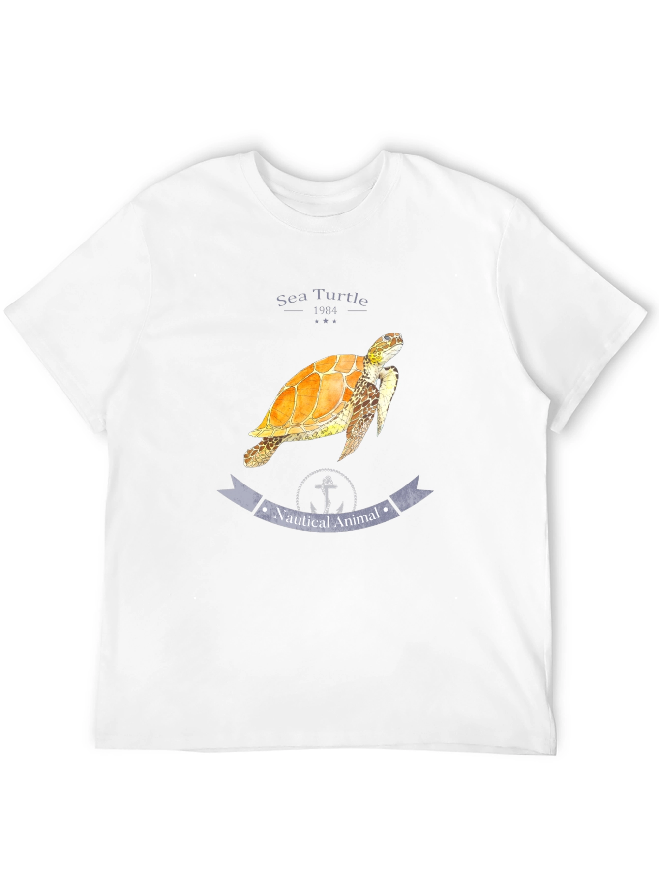 Sea Turtle Nautical Animal Graphic T-Shirt