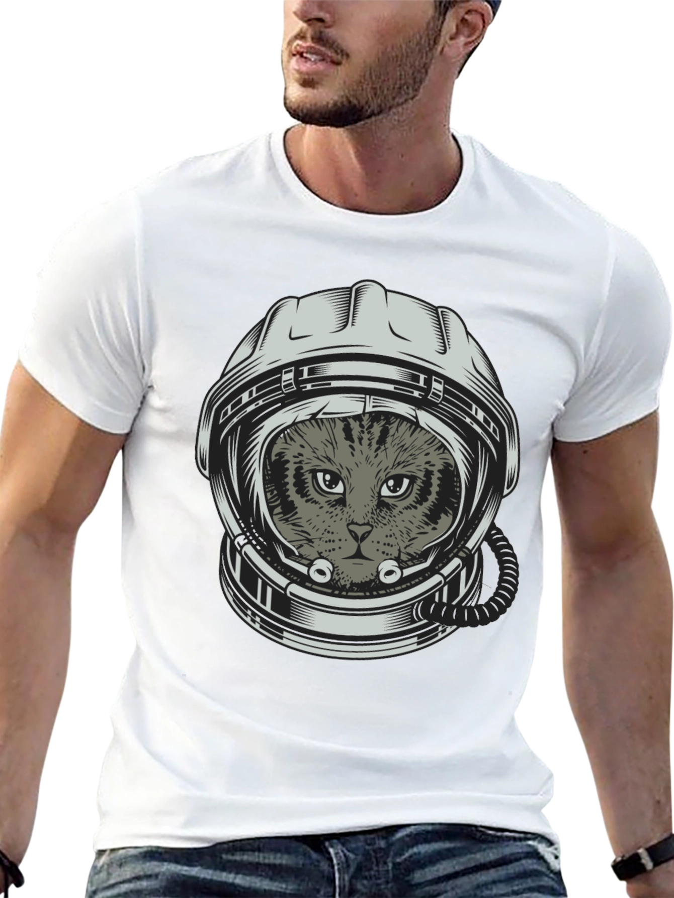 Cat Astronaut T-Shirt - Space Kitten Tee