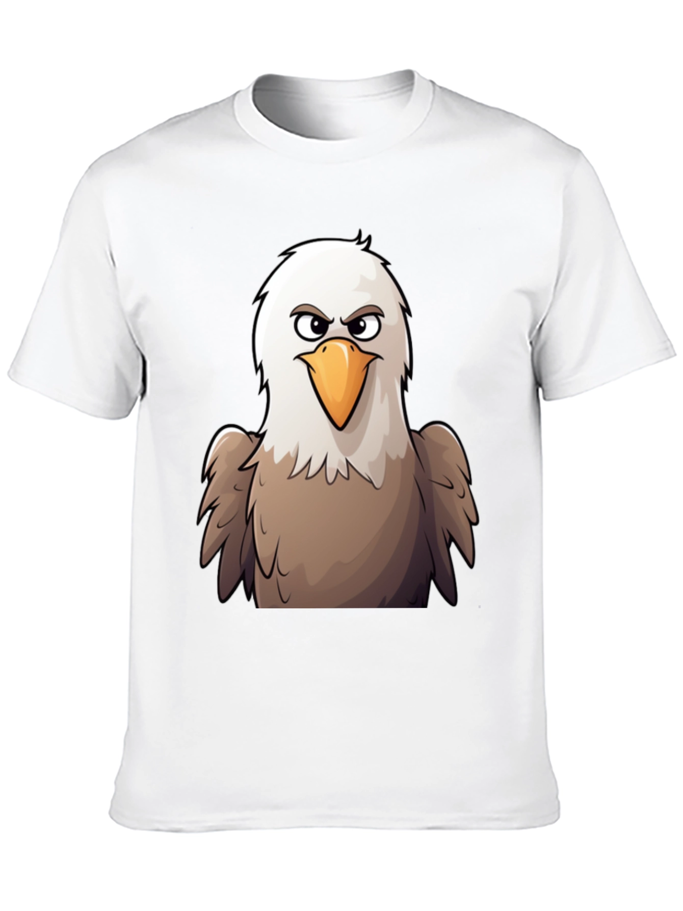 Eagle Cartoon Graphic T-Shirt - Black Cotton Tee