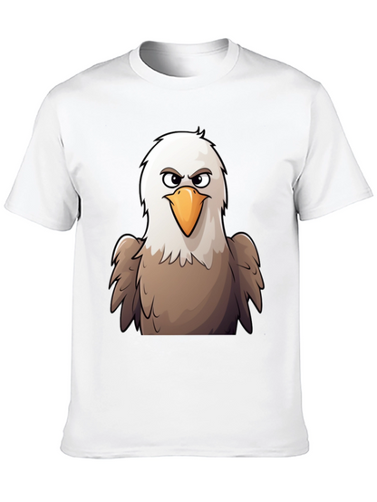 Eagle Cartoon Graphic T-Shirt - Black Cotton Tee