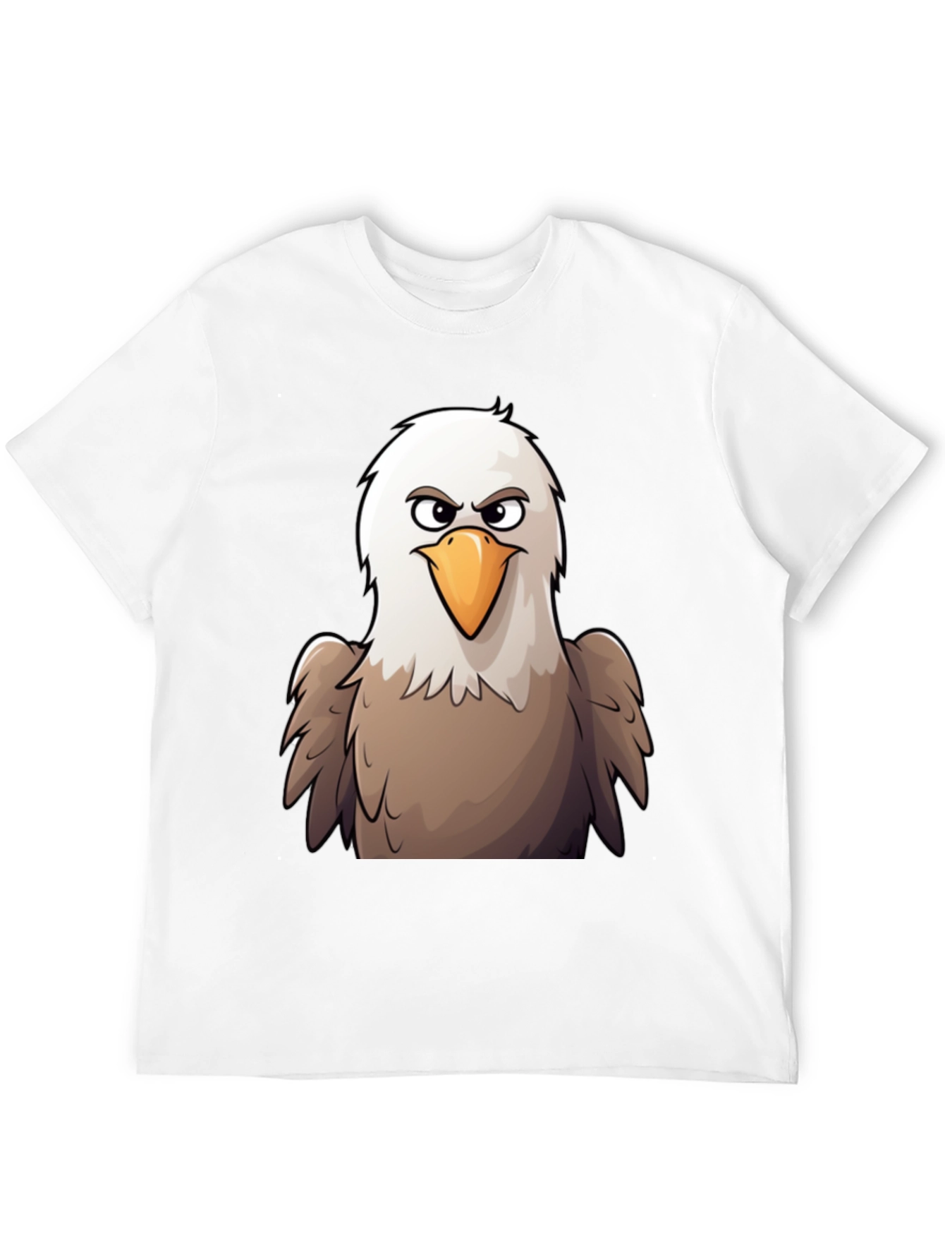 Eagle Cartoon Graphic T-Shirt - Black Cotton Tee
