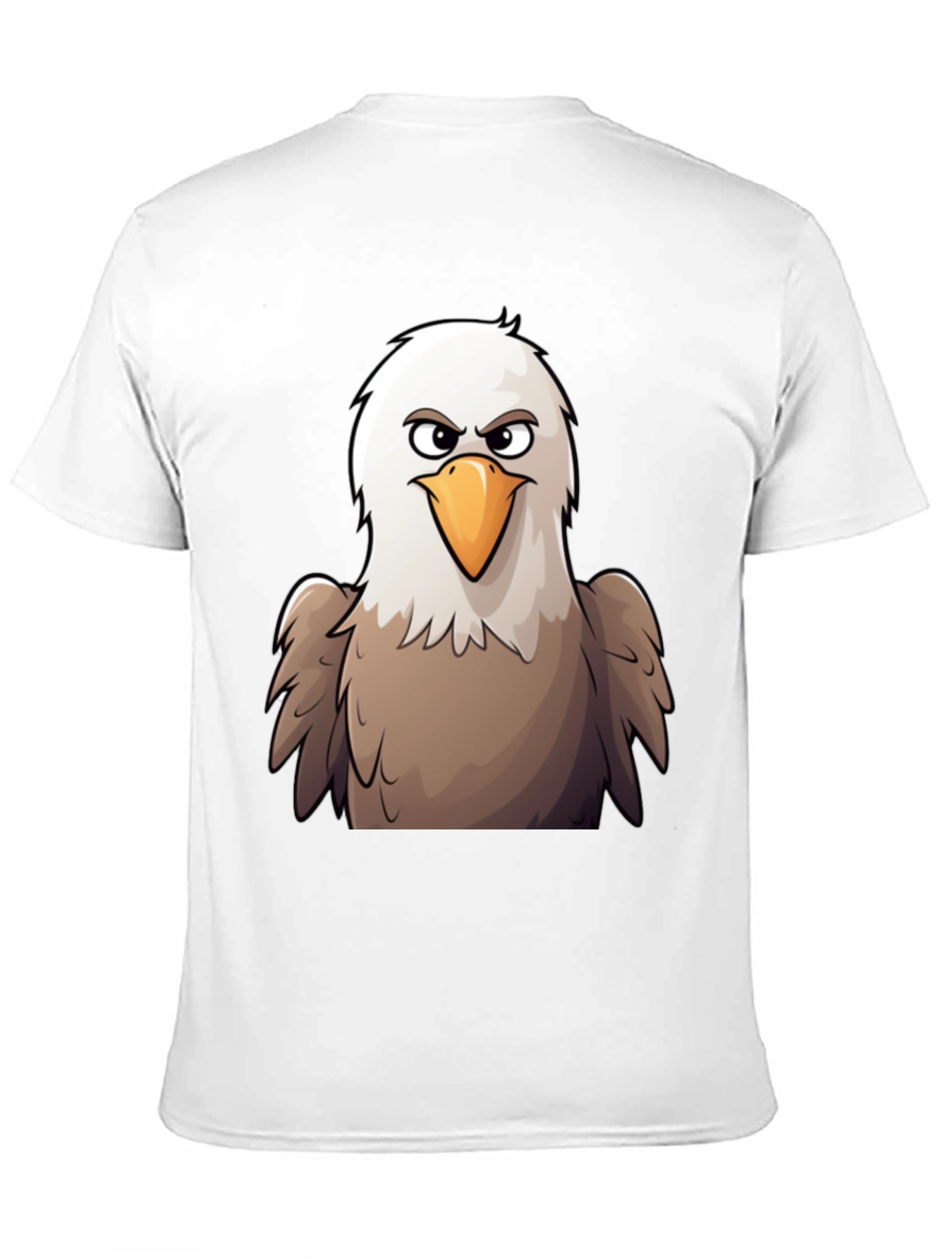 Eagle Cartoon Graphic T-Shirt - Black Cotton Tee