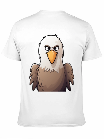 Eagle Cartoon Graphic T-Shirt - Black Cotton Tee