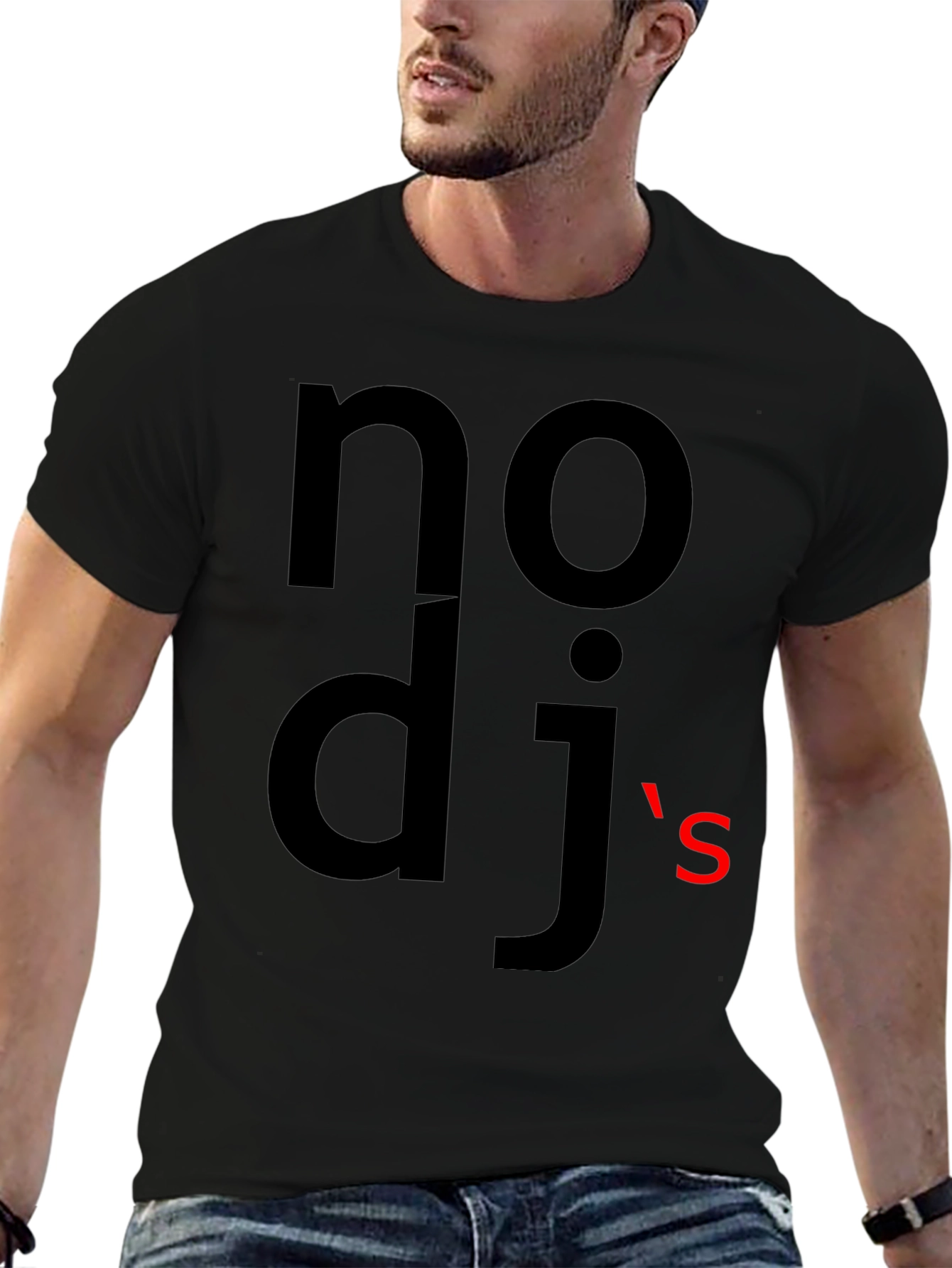 Nodjs Black Graphic Tee