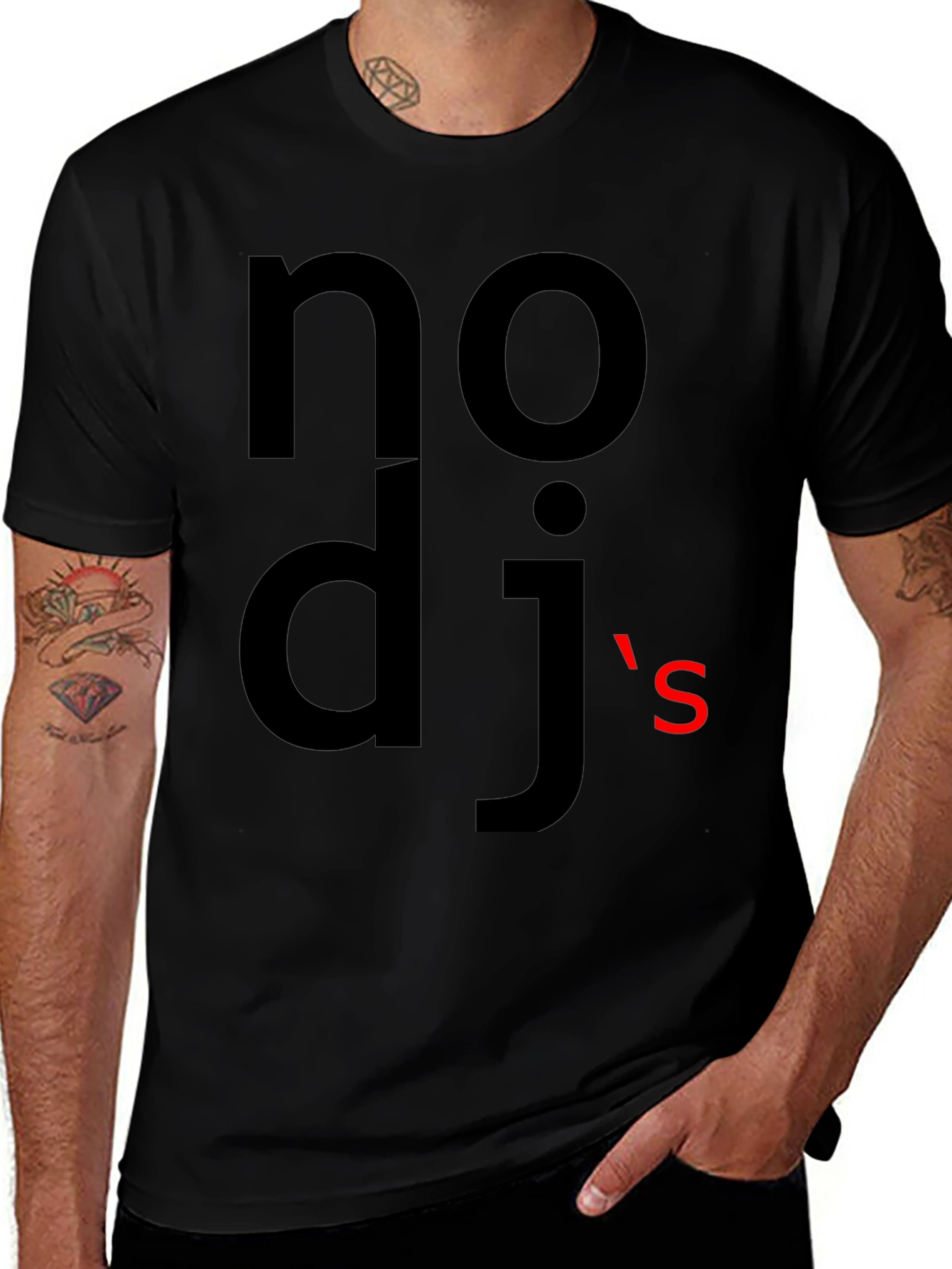 Nodjs Black Graphic Tee
