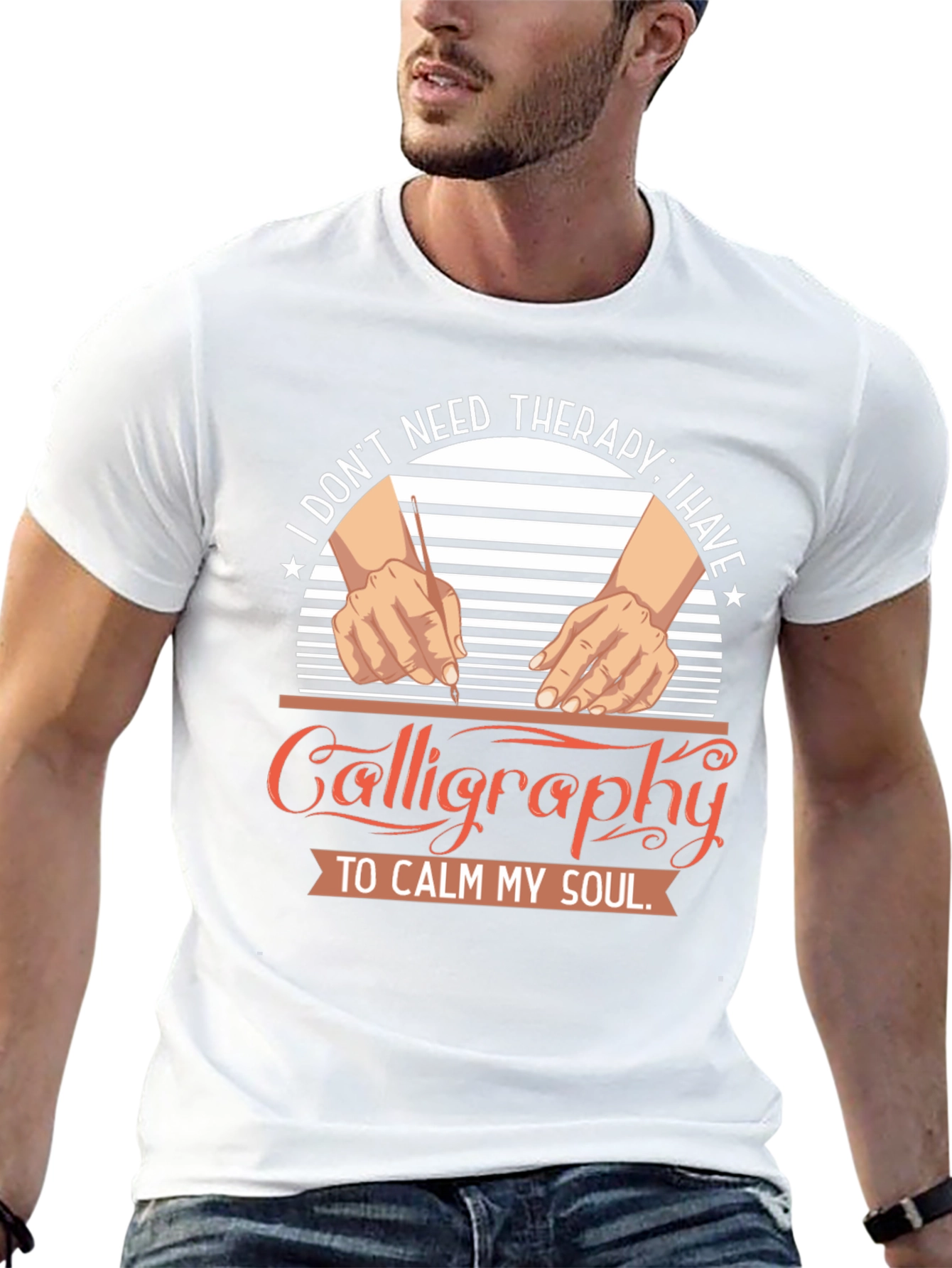 Calligraphy Therapy T-Shirt: Calm Your Soul