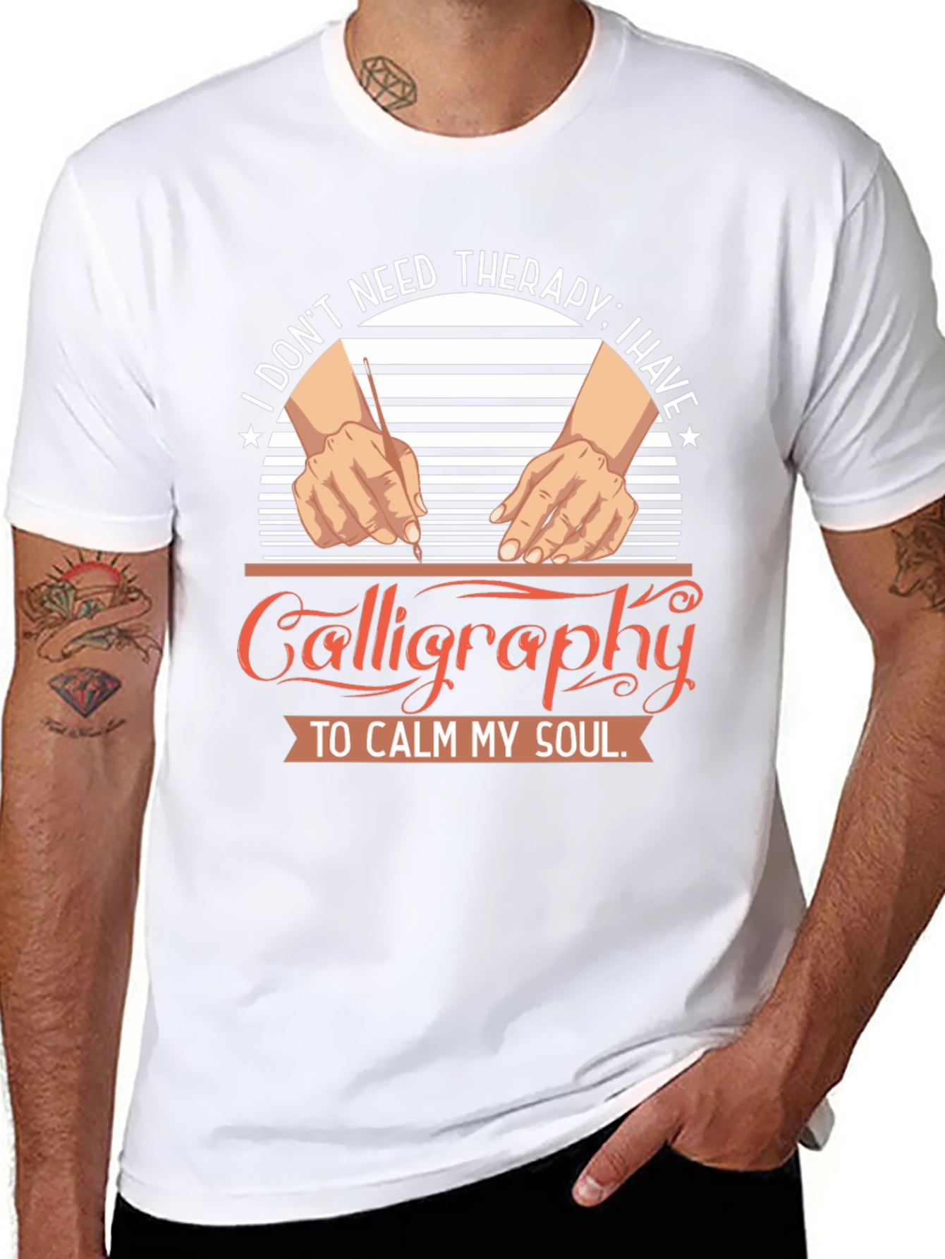 Calligraphy Therapy T-Shirt: Calm Your Soul