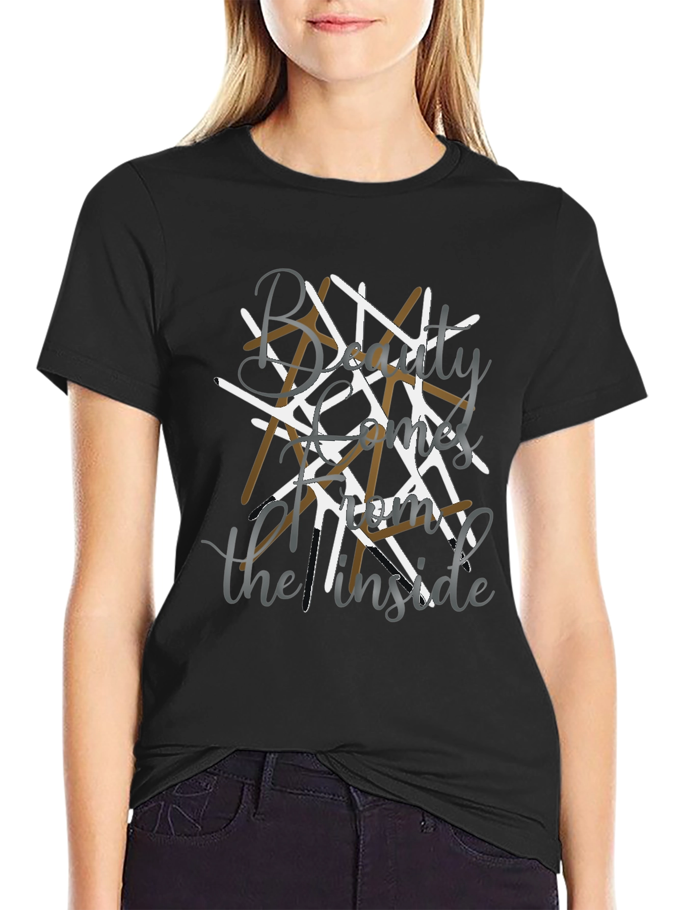Beauty Comes from the Inside Black Tee