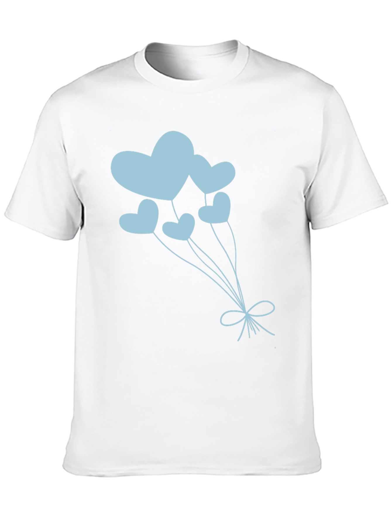 Heart Balloon Graphic Tee - Black Cotton Shirt