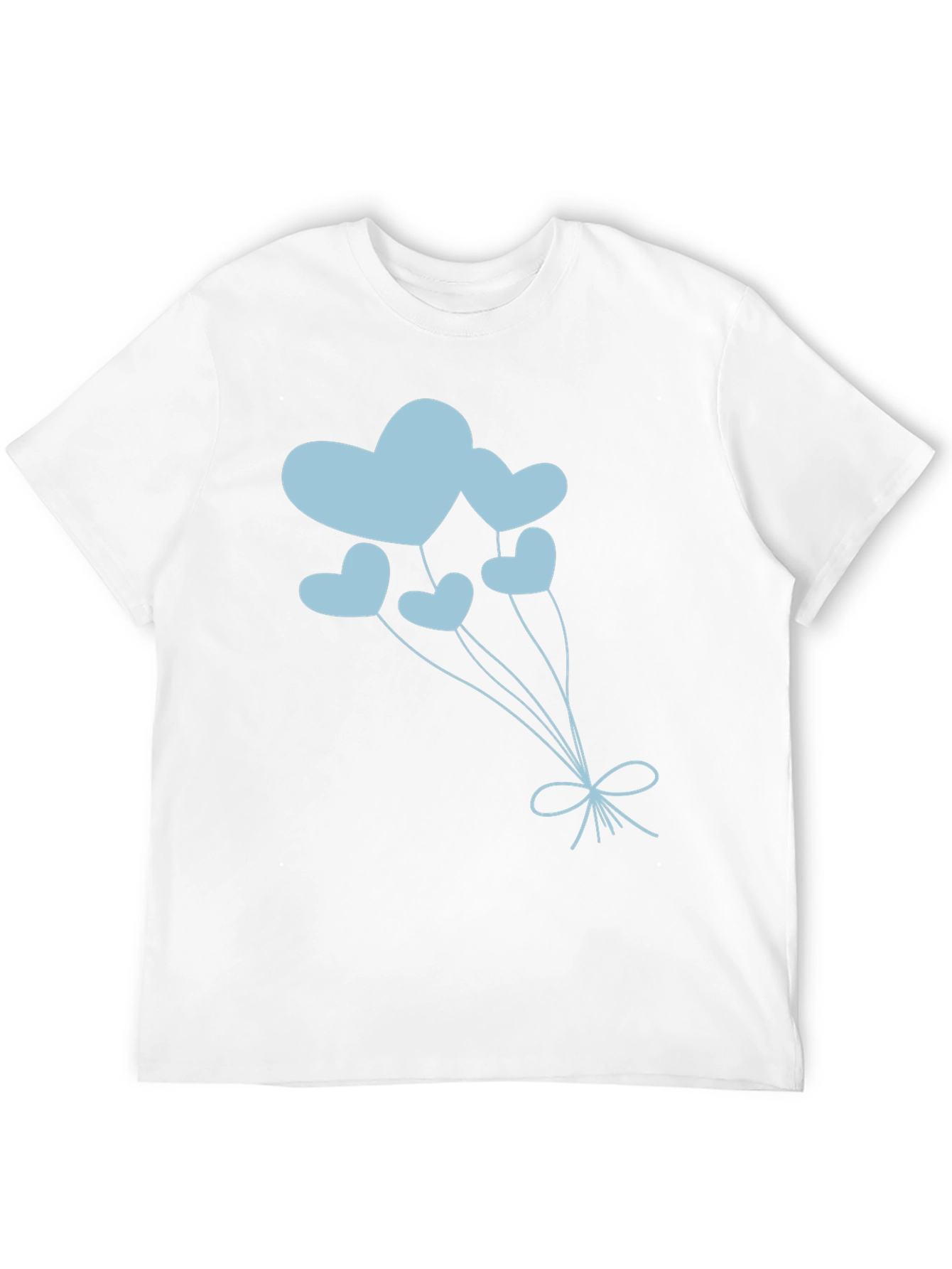 Heart Balloon Graphic Tee - Black Cotton Shirt