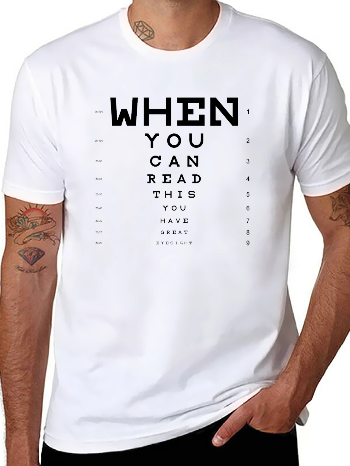 Great Eyesight T-Shirt - Funny Eye Chart Tee