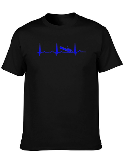 Heartbeat Chainsaw Black T-Shirt