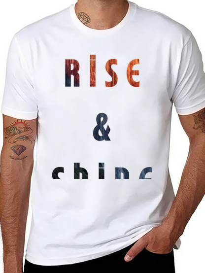 Rise & Shine Graphic Print Black T-Shirt