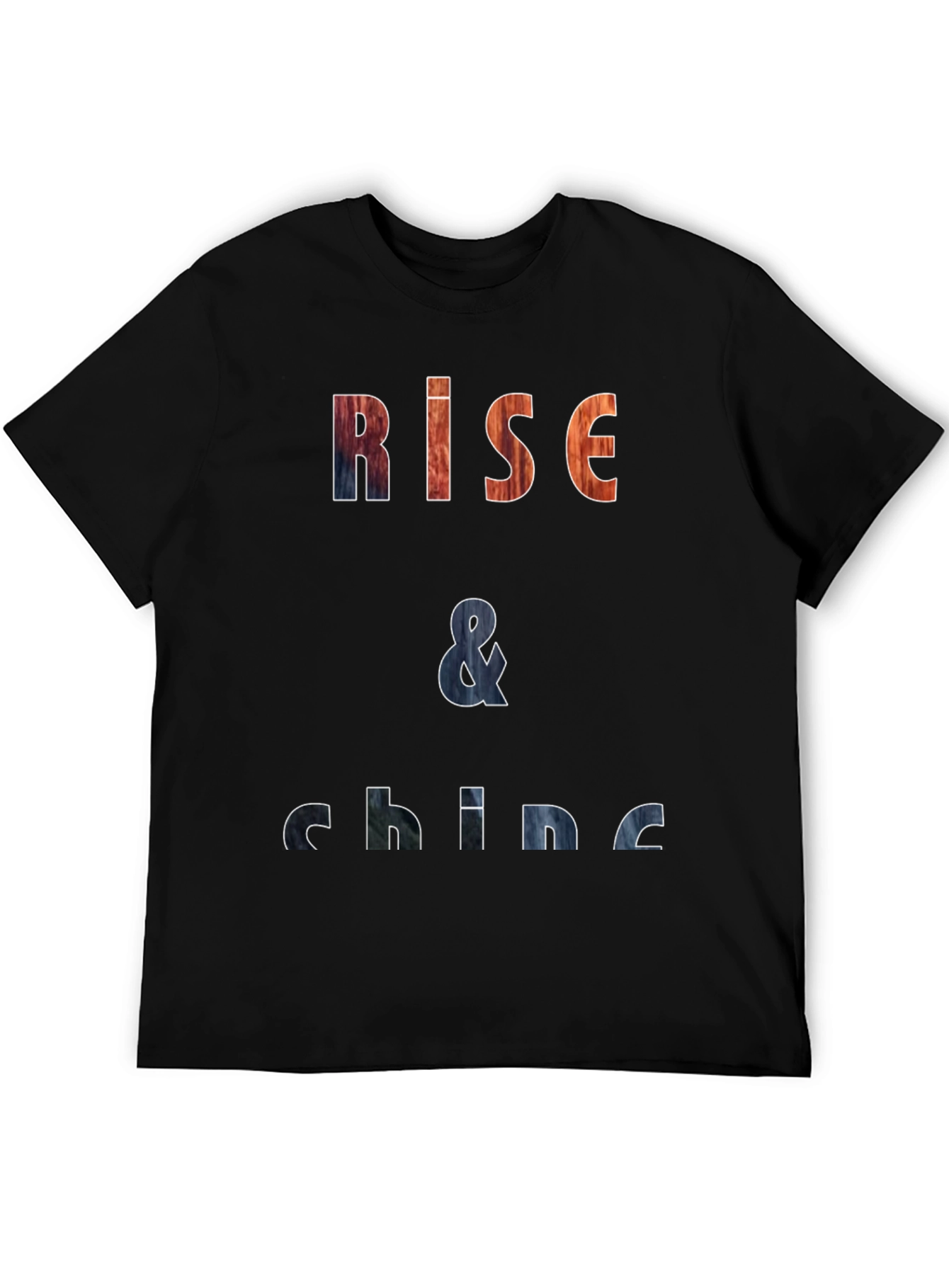 Rise & Shine Graphic Print Black T-Shirt