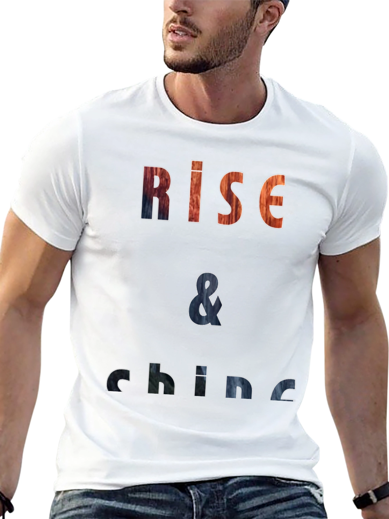 Rise & Shine Graphic Print Black T-Shirt