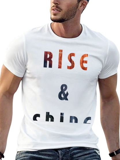 Rise & Shine Graphic Print Black T-Shirt
