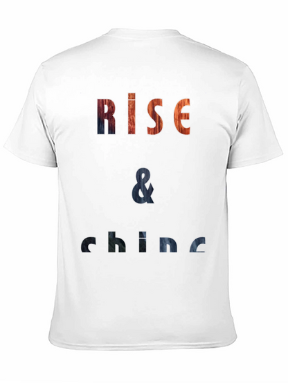 Rise & Shine Graphic Print Black T-Shirt