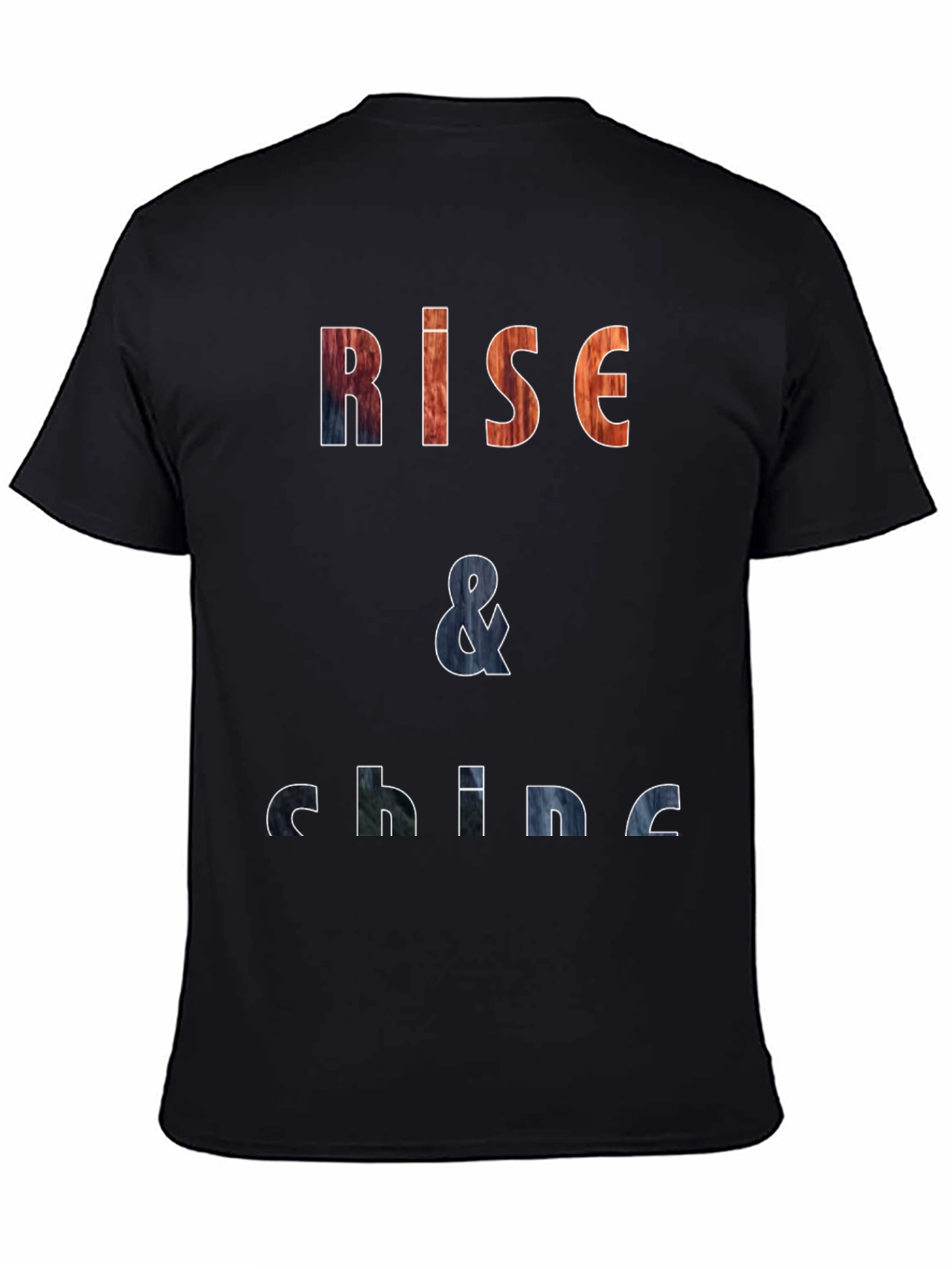 Rise & Shine Graphic Print Black T-Shirt