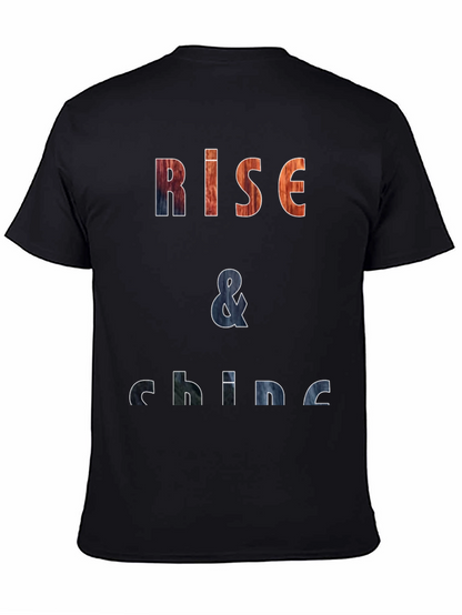 Rise & Shine Graphic Print Black T-Shirt