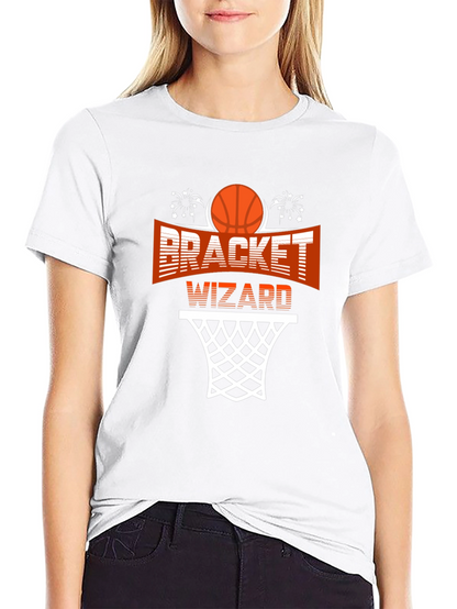 Bracket Wizard Graphic T-Shirt - Basketball Fan Apparel