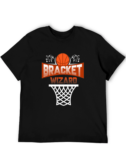 Bracket Wizard Graphic T-Shirt - Basketball Fan Apparel